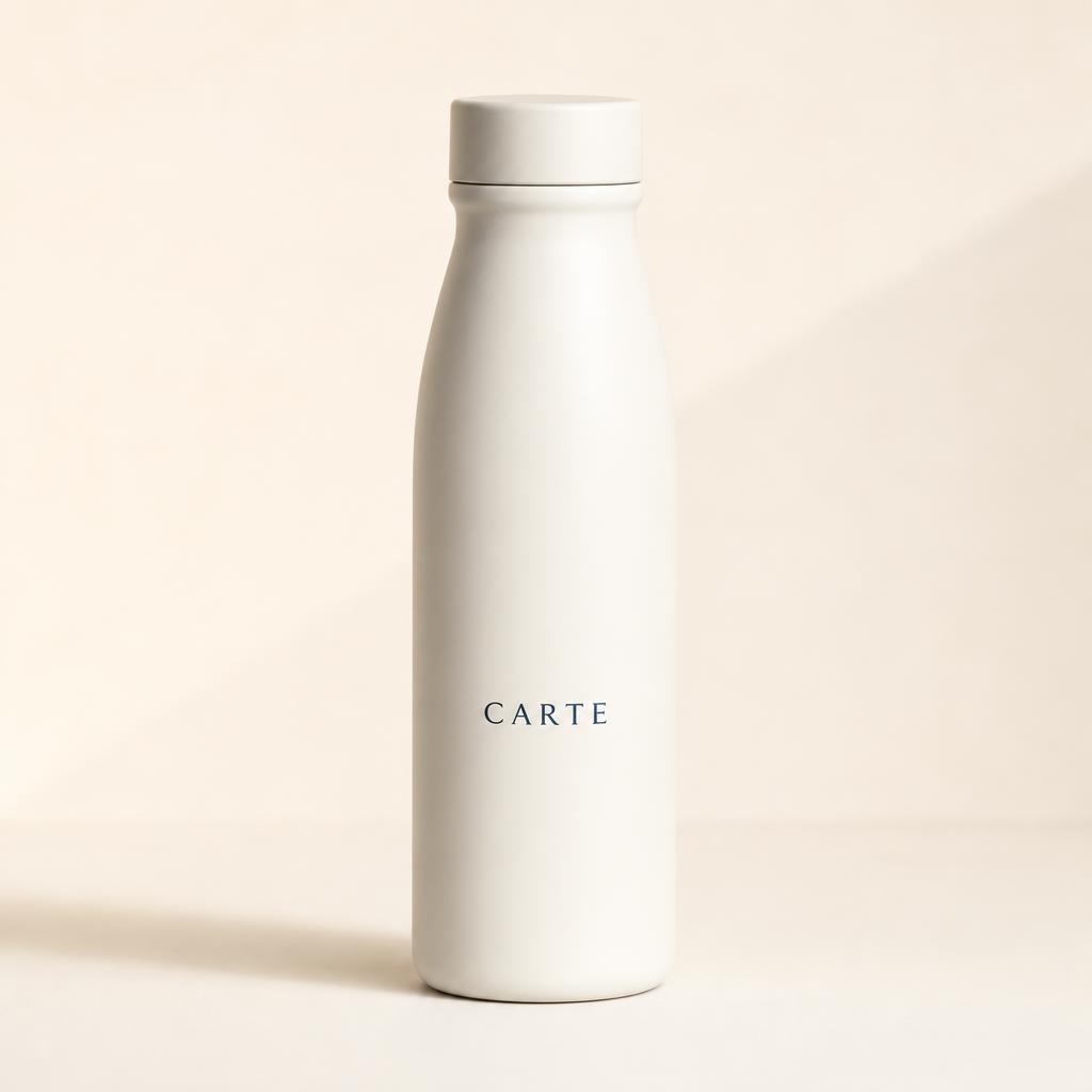 Carte insulated water bottle in matte white